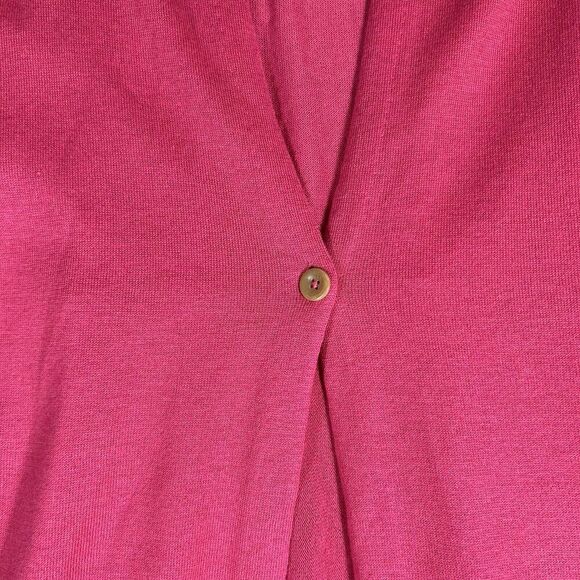 J Jill Sweater Cardigan Womens XL Long Duster Button Open Front Wool Blend Pink - Picture 3 of 9